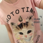 化妝貓咪T恤